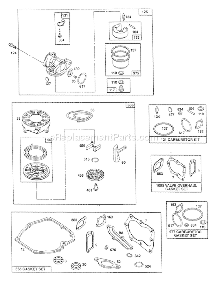 Page C Diagram and Parts List for 0505-0  Briggs and Stratton Pressure Washer